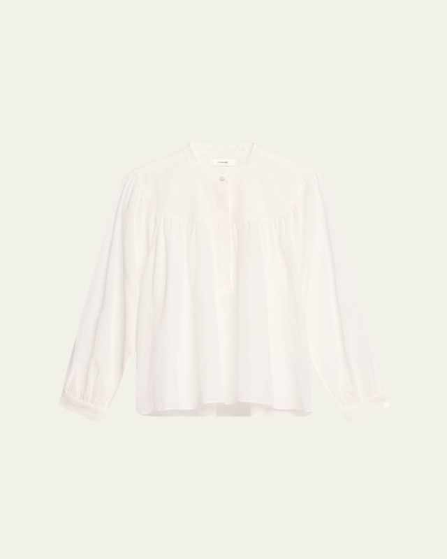 Shirred Popover Blouse