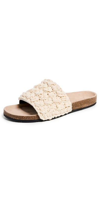 JW Anderson Crochet Slides Natural