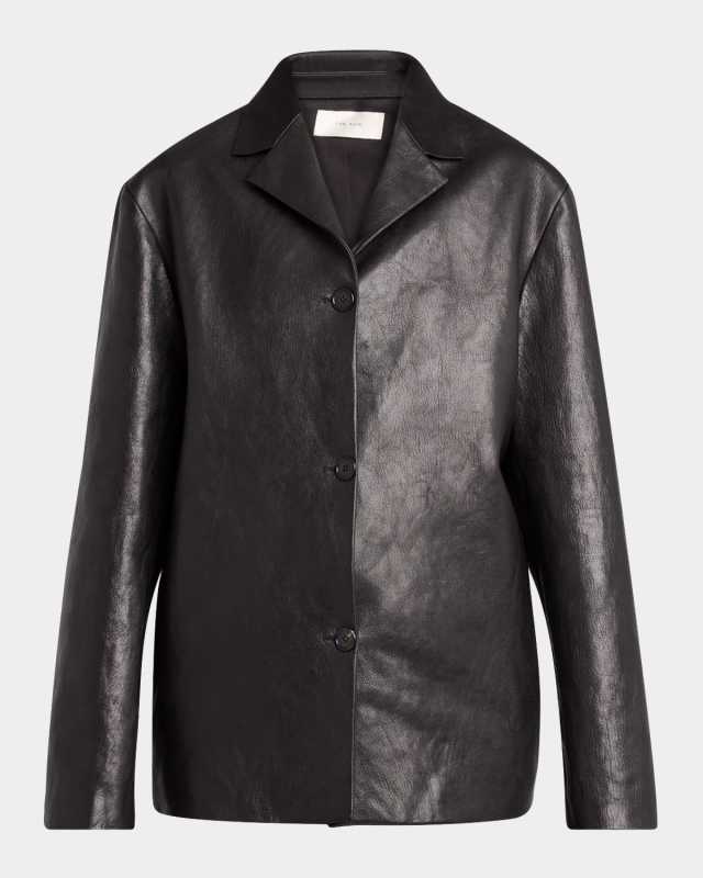 Fabian Leather Single-Breasted Jacket