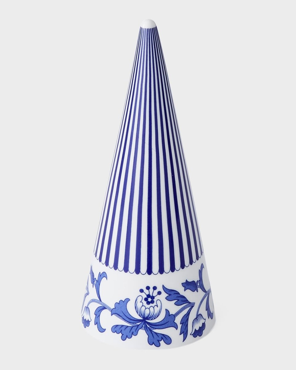 Blue Italian Floral Topiary, 9"