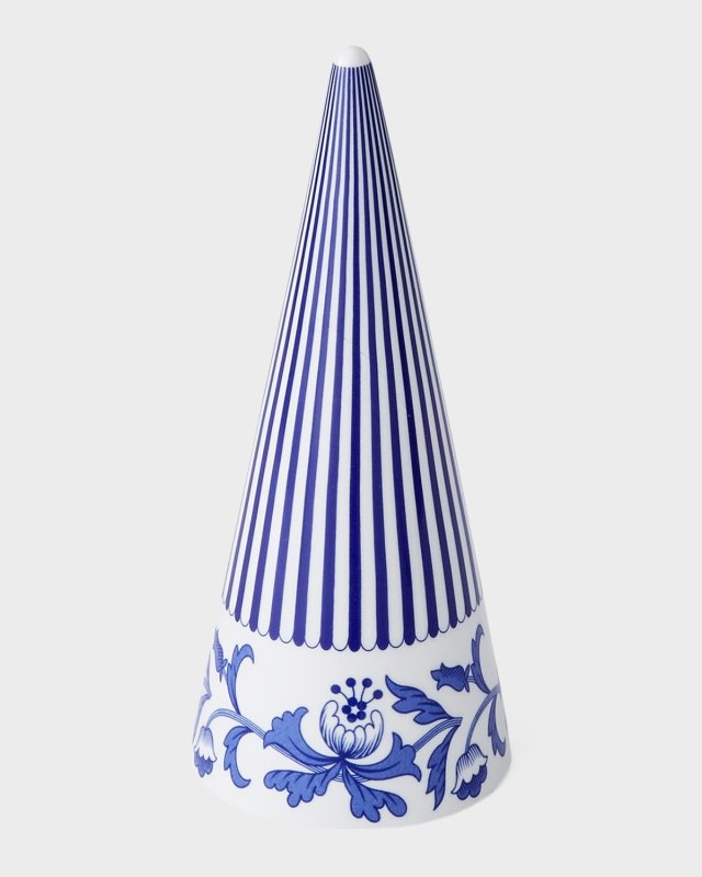 Blue Italian Floral Topiary, 9"