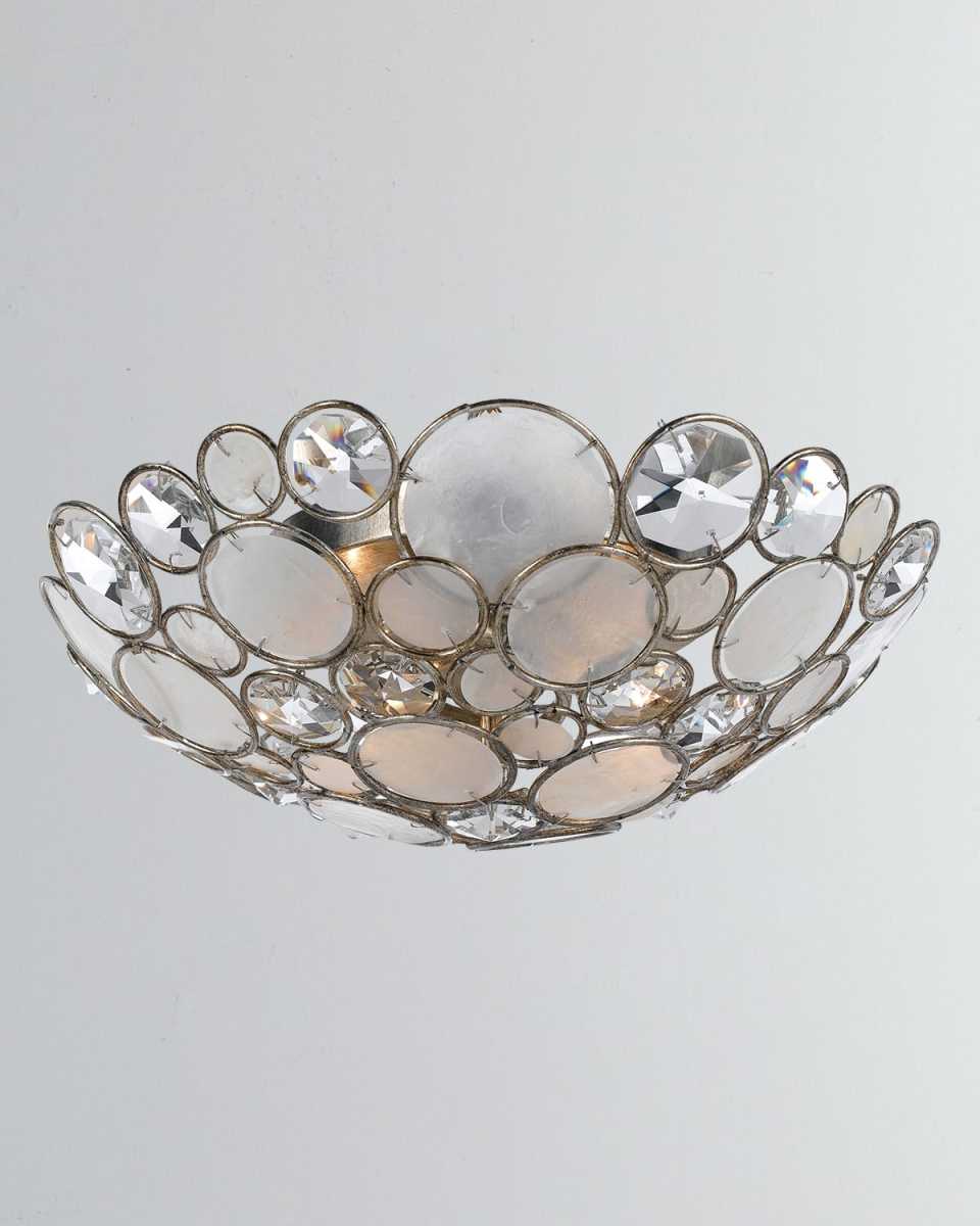 Palla 3-Light Antiqued Silver Ceiling Mount