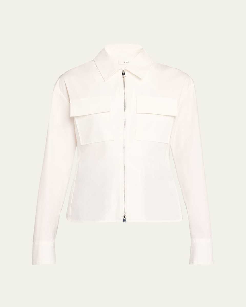 Sage Cotton Zip Top