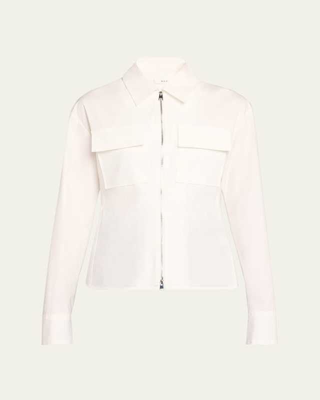 Sage Cotton Zip Top