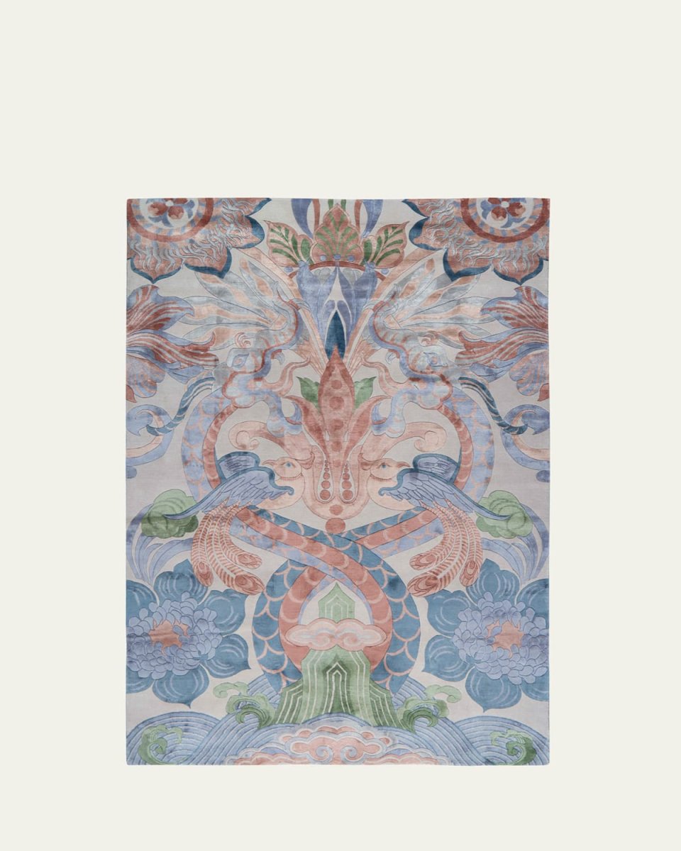 Secret Garden Hand-Knotted Rug, 9' x 12'