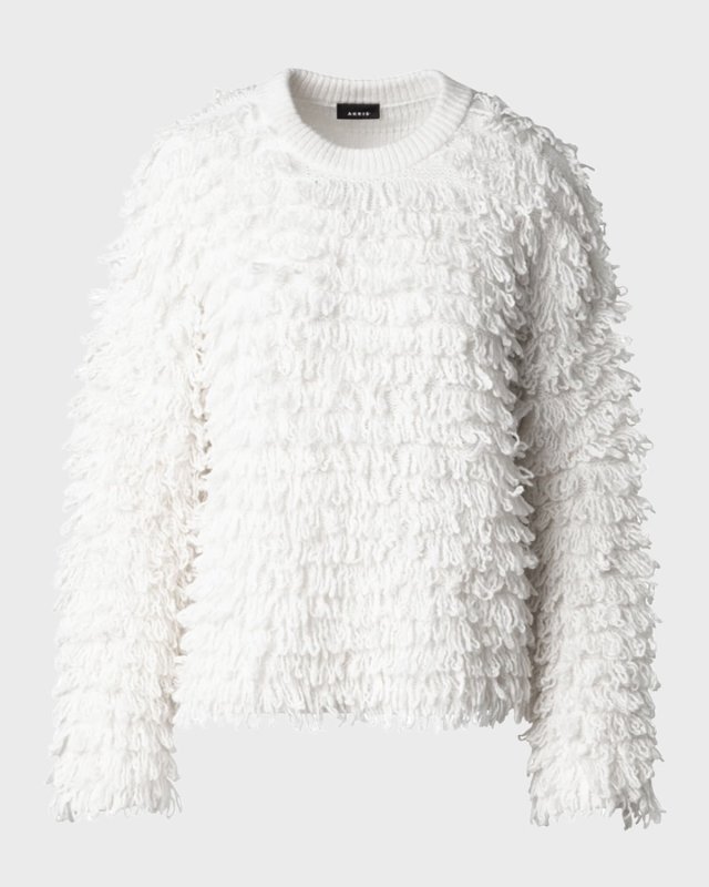 Cashmere and Wool Loops Knit Sweater