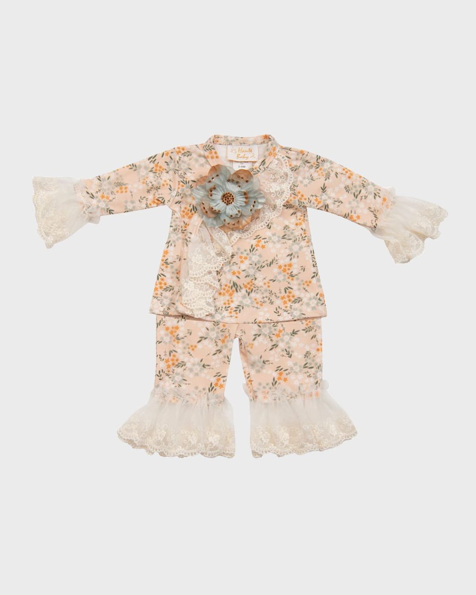 Girl's Ava's Garden Top and Pants Set, Size Newborn-12