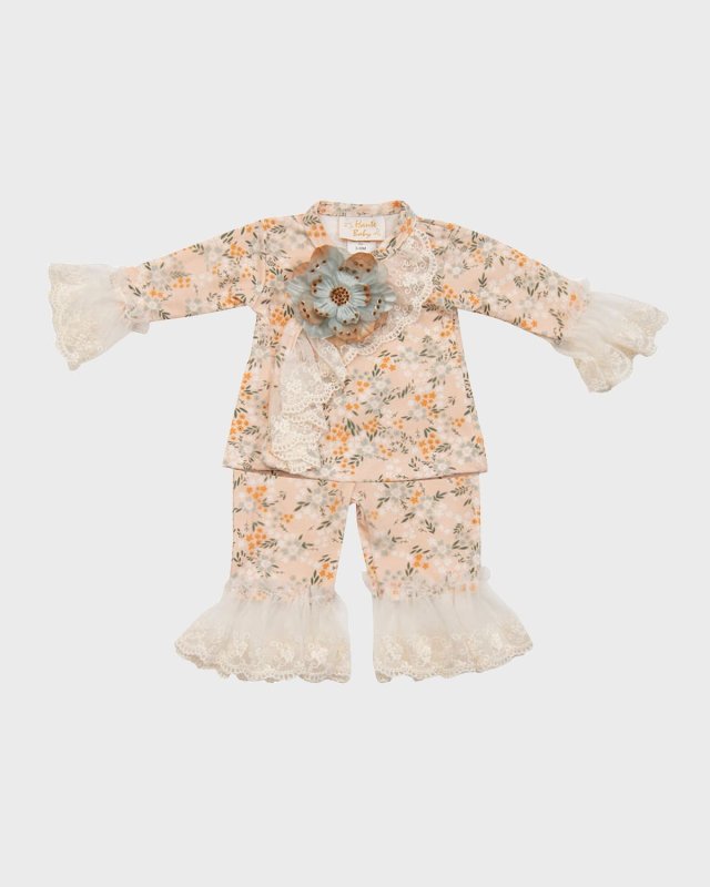 Girl's Ava's Garden Top and Pants Set, Size Newborn-12