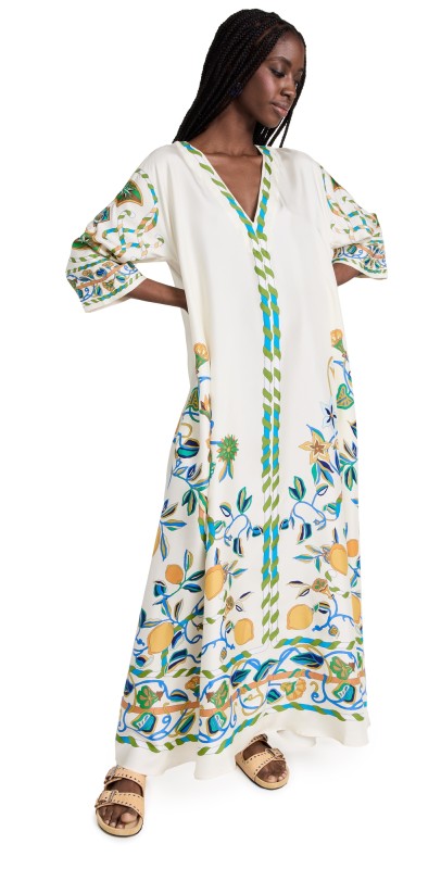 La Double Juumuu Dress Borboni Placed Bianco