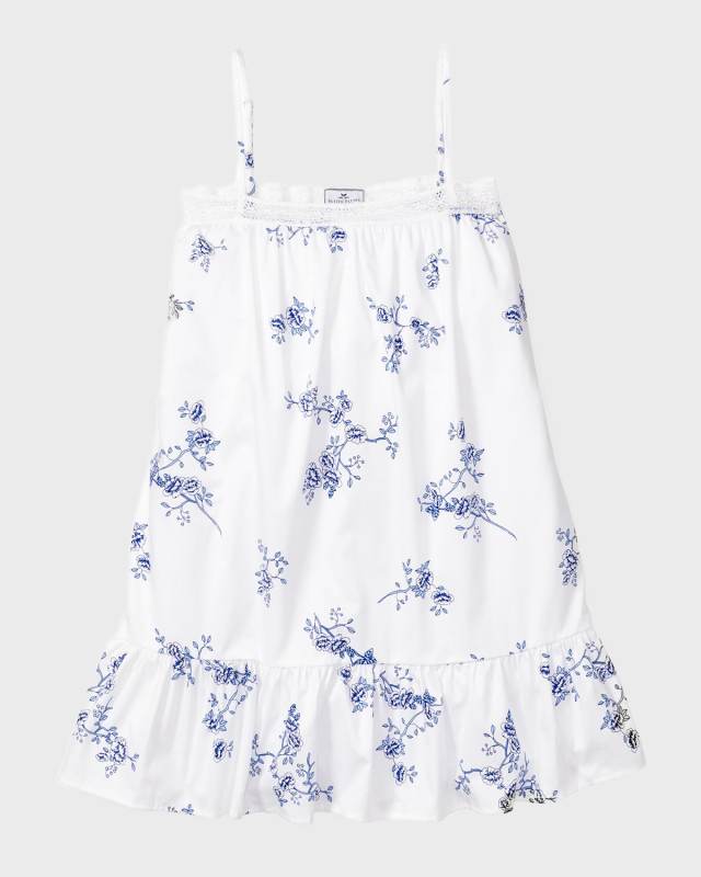 Kid's Lily Floral-Print Lace Night Gown, Size 6M-14
