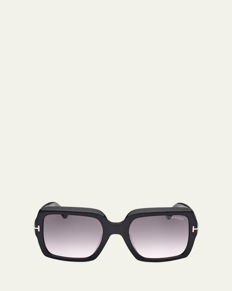 Kaya Beveled Acetate Square Sunglasses