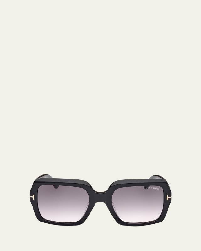 Kaya Beveled Acetate Square Sunglasses