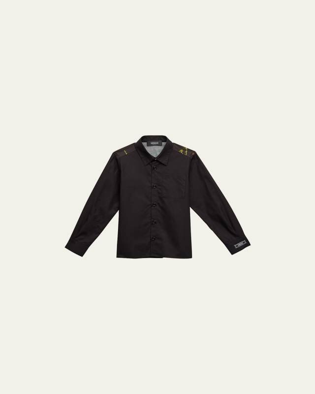 Boy's Graphic Button Down Shirt, Size 4-