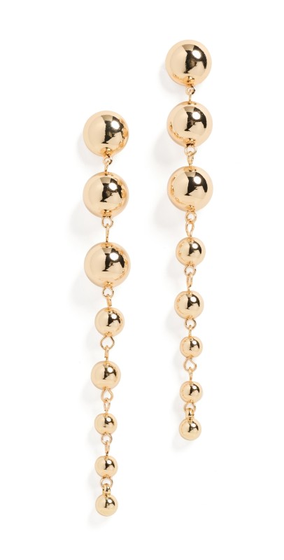 Kenneth Jay Lane Gold Ball Drop Earrings Gold