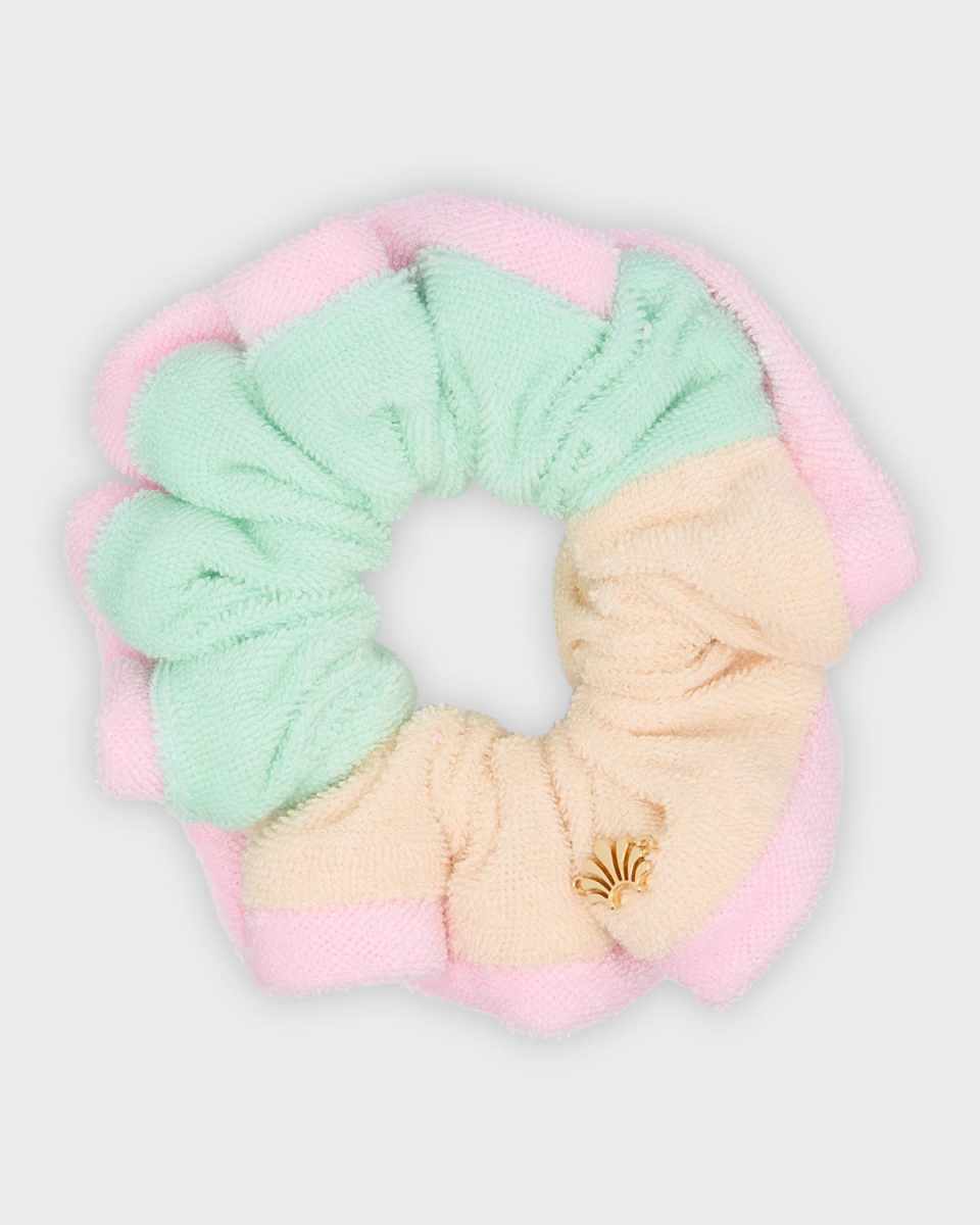 Terry Color-Block Scrunchie