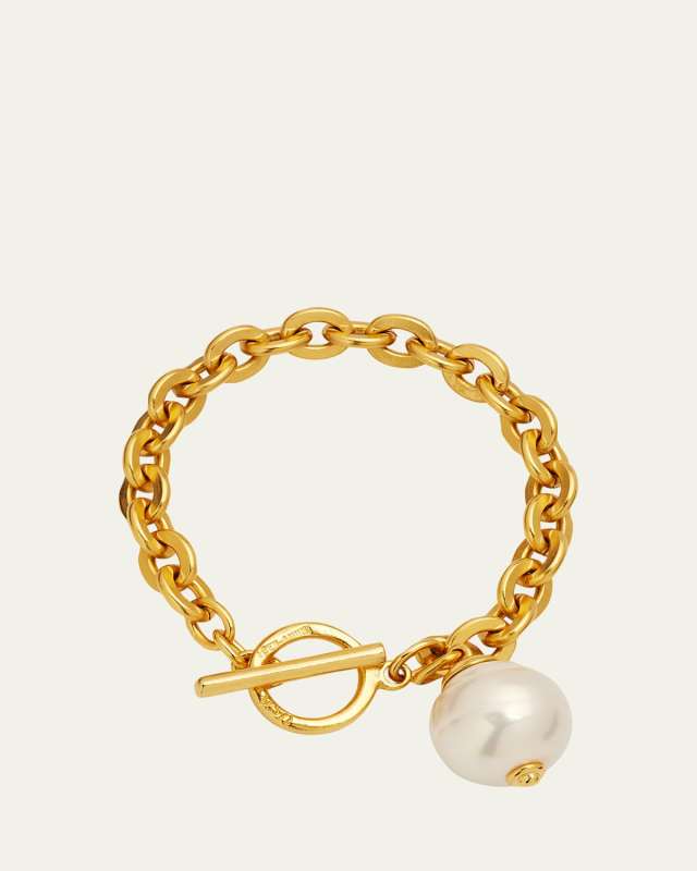 Chain Bracelet with Pearly Drop