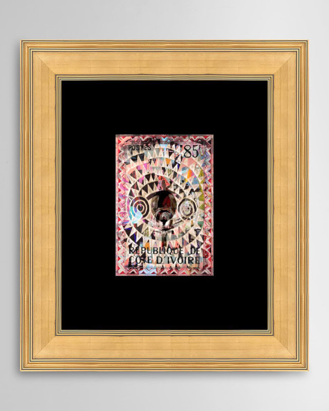 "Cote Stamp" Framed Giclee by Nikki Chu, 20" x 23"