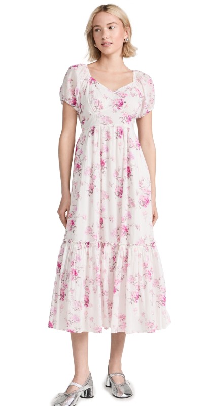 LoveShackFancy Angie Dress Warm Pink Cloud