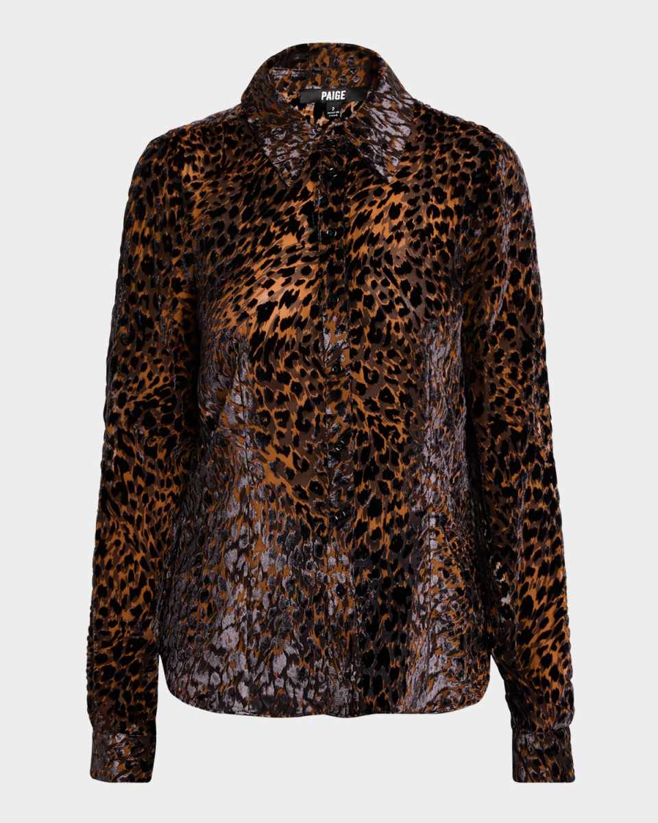Desano Cheetah Button-Front Shirt