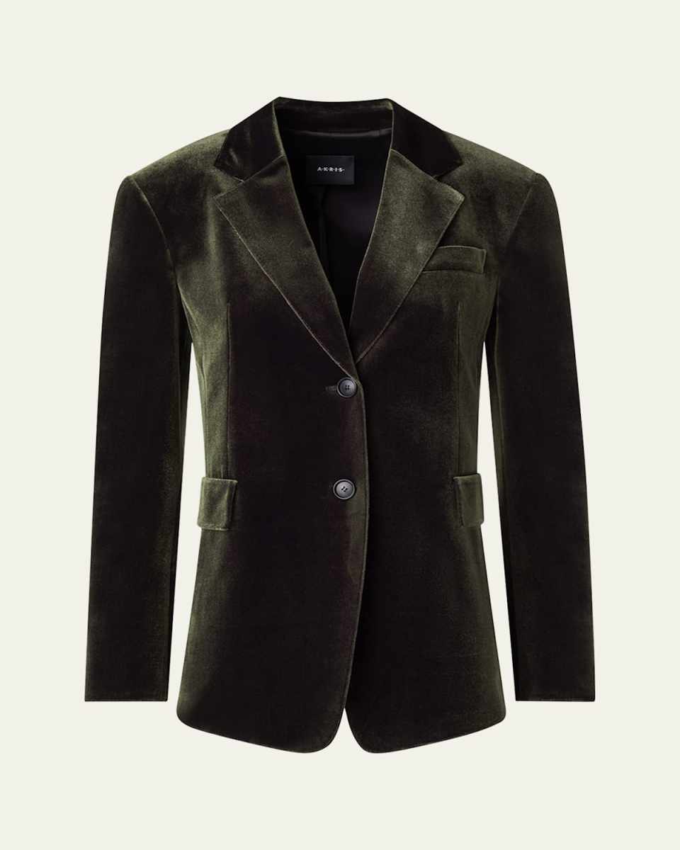 Taddeo Stretch Velvet Blazer Jacket