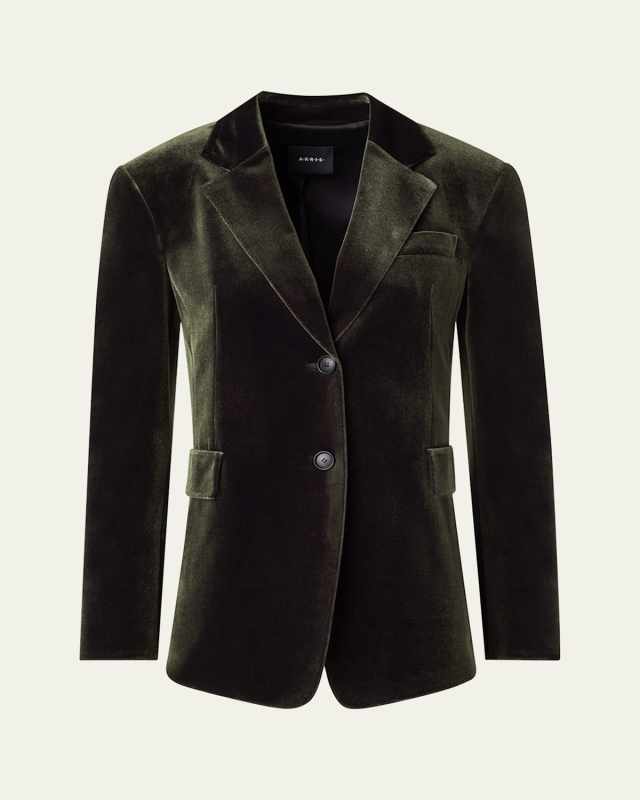Taddeo Stretch Velvet Blazer Jacket