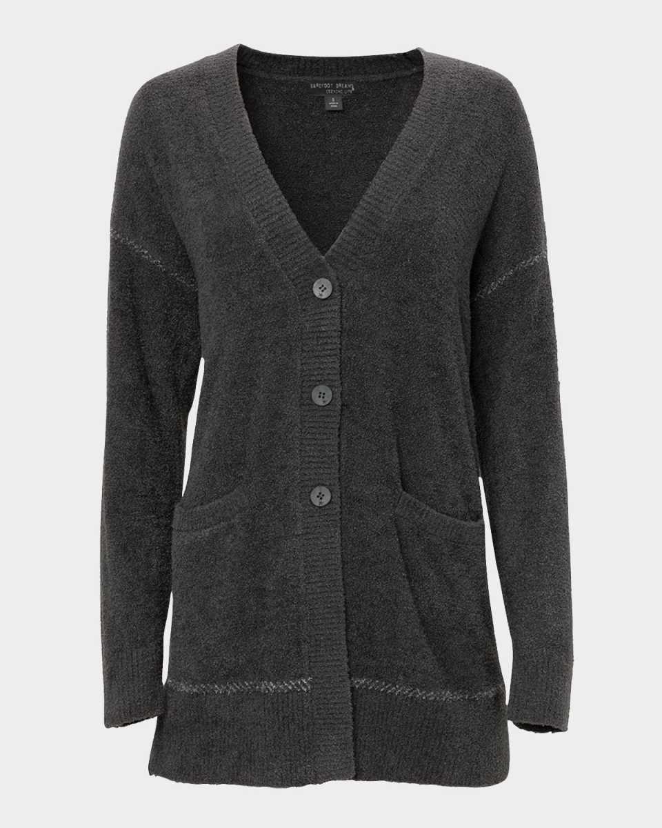 CozyChic Lite Contrast-Stitch Cardigan