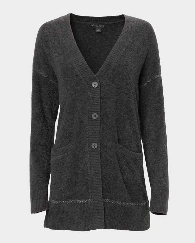 CozyChic Lite Contrast-Stitch Cardigan