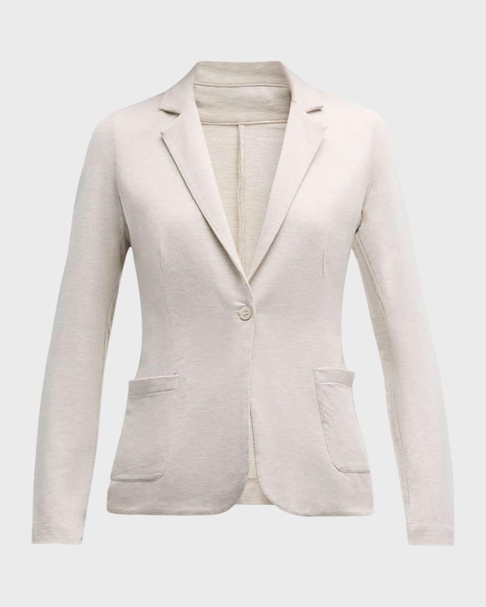 French Terry One-Button Blazer