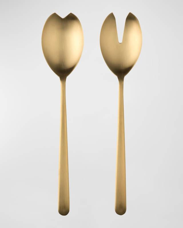 Linea Ice Oro Salad Servers Set