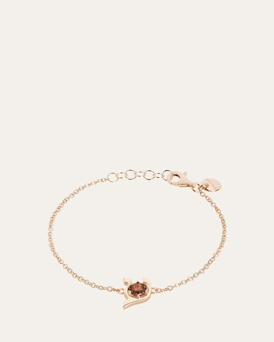 18K Gold Hebrew AYN Initial Bracelet