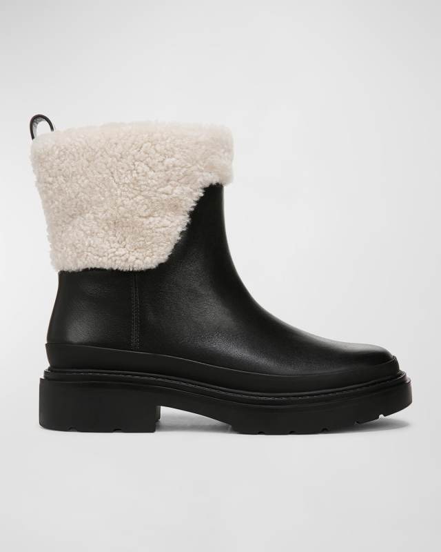 Leather Shearling Winter Booties