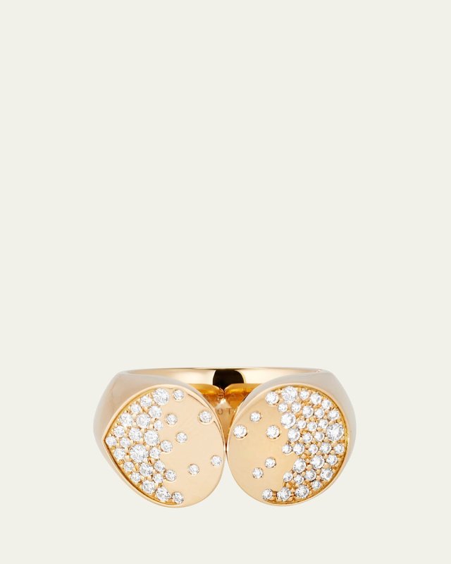 18K Yellow Gold Fairmined Oera Ring with Diamonds