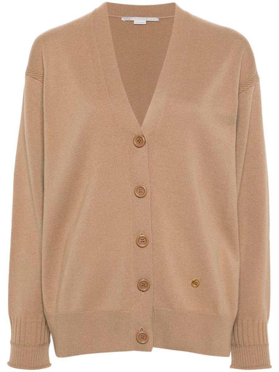 round-neck long-sleeve cardigan