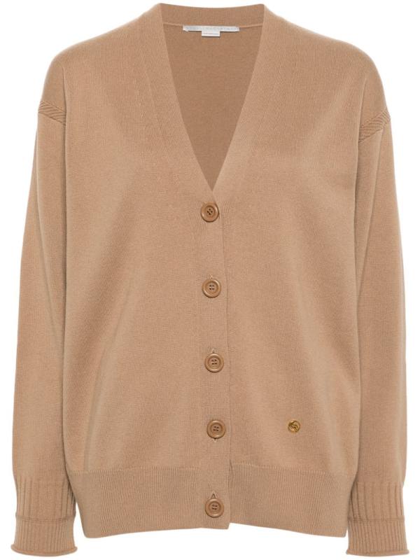 round-neck long-sleeve cardigan