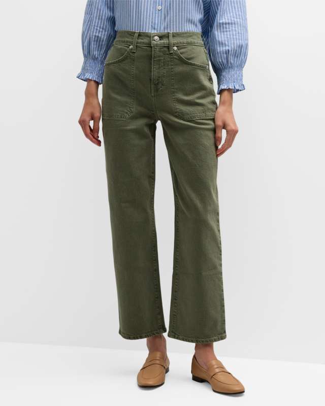 Crosbie Cropped Wide-Leg Jeans