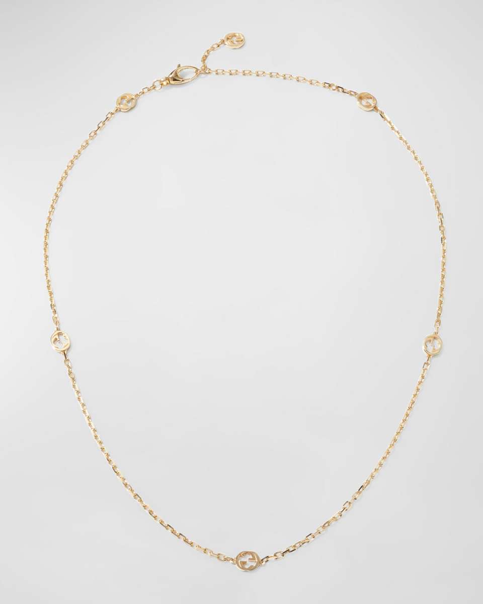 Interlocking G 18k Gold Chain Necklace