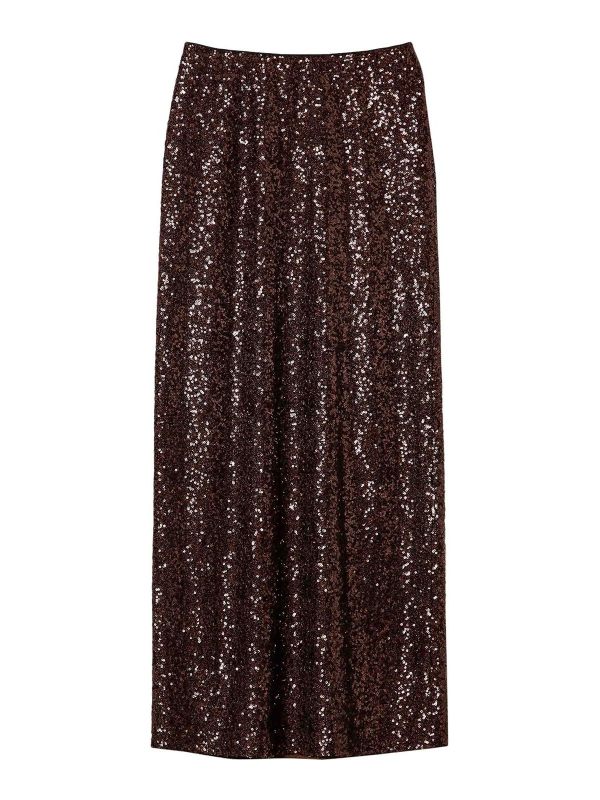 Twinset Jupe Midi - Marron Foncé