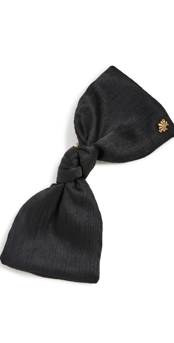 Lele Sadoughi Paloma Bow Barrette Jet