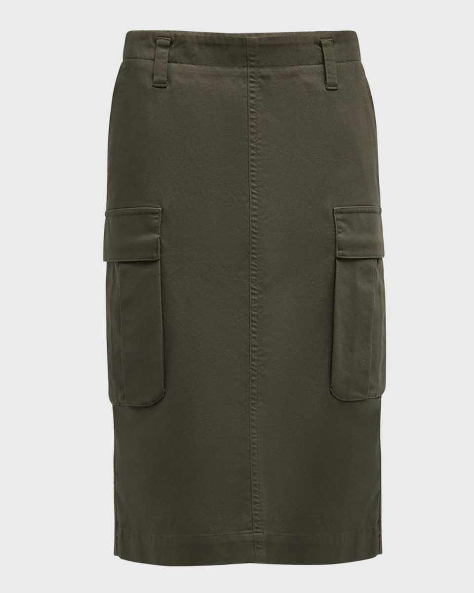 Utility Knee-Length Cargo Skirt