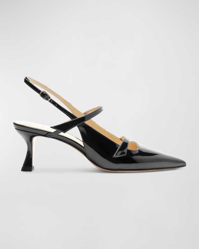 Tita Patent Slingback Pumps