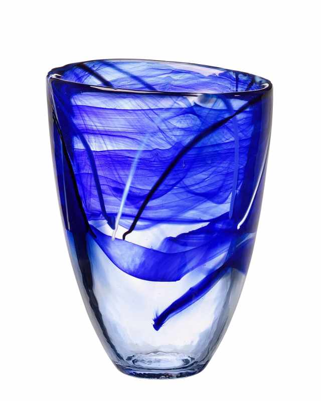 Contrast Small Vase, Blue