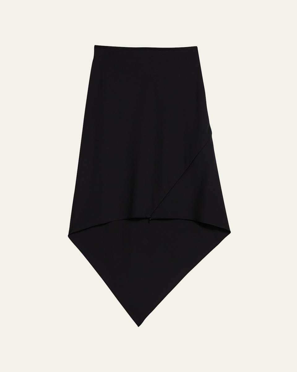Wool Scarf-Hem Skirt