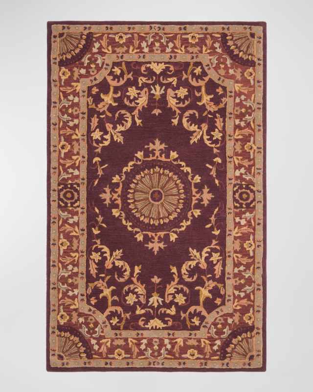 Burgundy Oaks Hand Tufted Rug, 8' x 11'