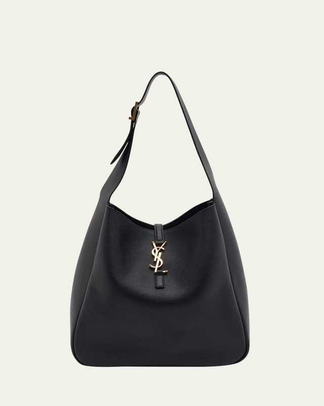 Le 5A7 Large YSL Shoulder Hobo Bag in Smooth Leather