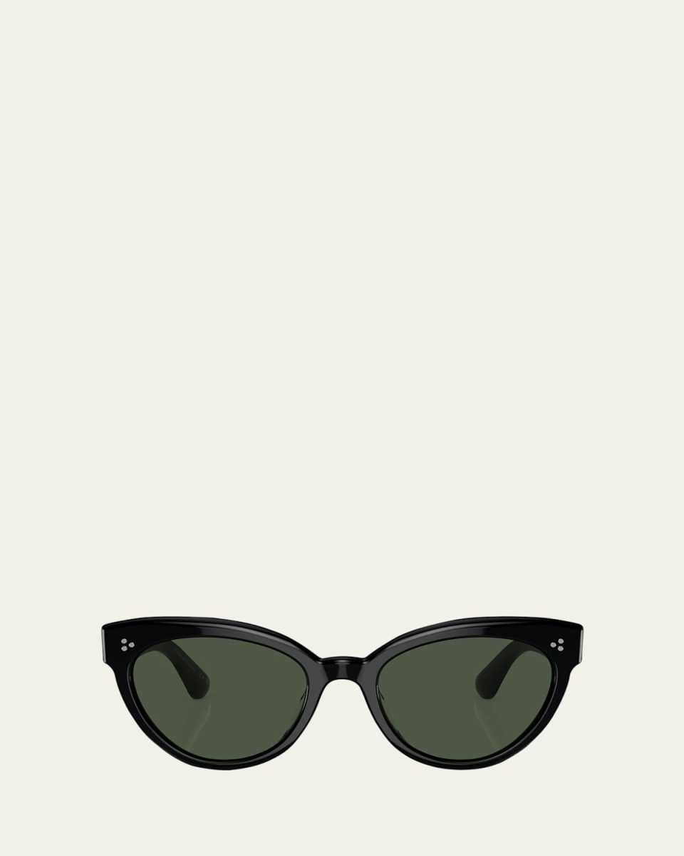 Roella Polarized Cat-Eye Sunglasses, Black