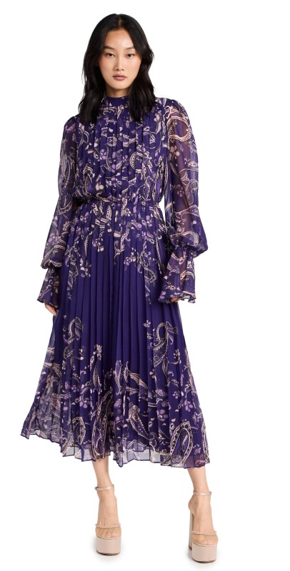 Hemant and Nandita Viha Long Dress Purple
