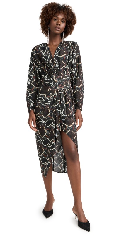 IRO Aurelie Dress Black/Brown