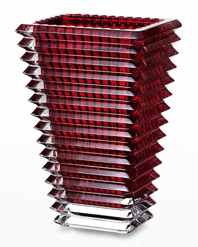 Eye Small Rectangular Red Vase