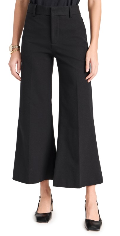FRAME Le Crop Palazzo Trousers Noir