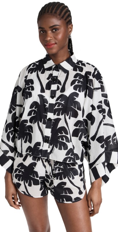 FARM Rio Coconut Kimono Shirt Coconut